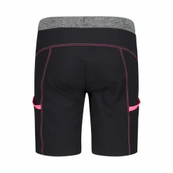 Bermuda trekking in poliestere leggero stretch da bambina