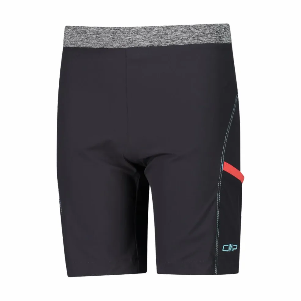 Bermuda trekking in poliestere leggero stretch da bambina