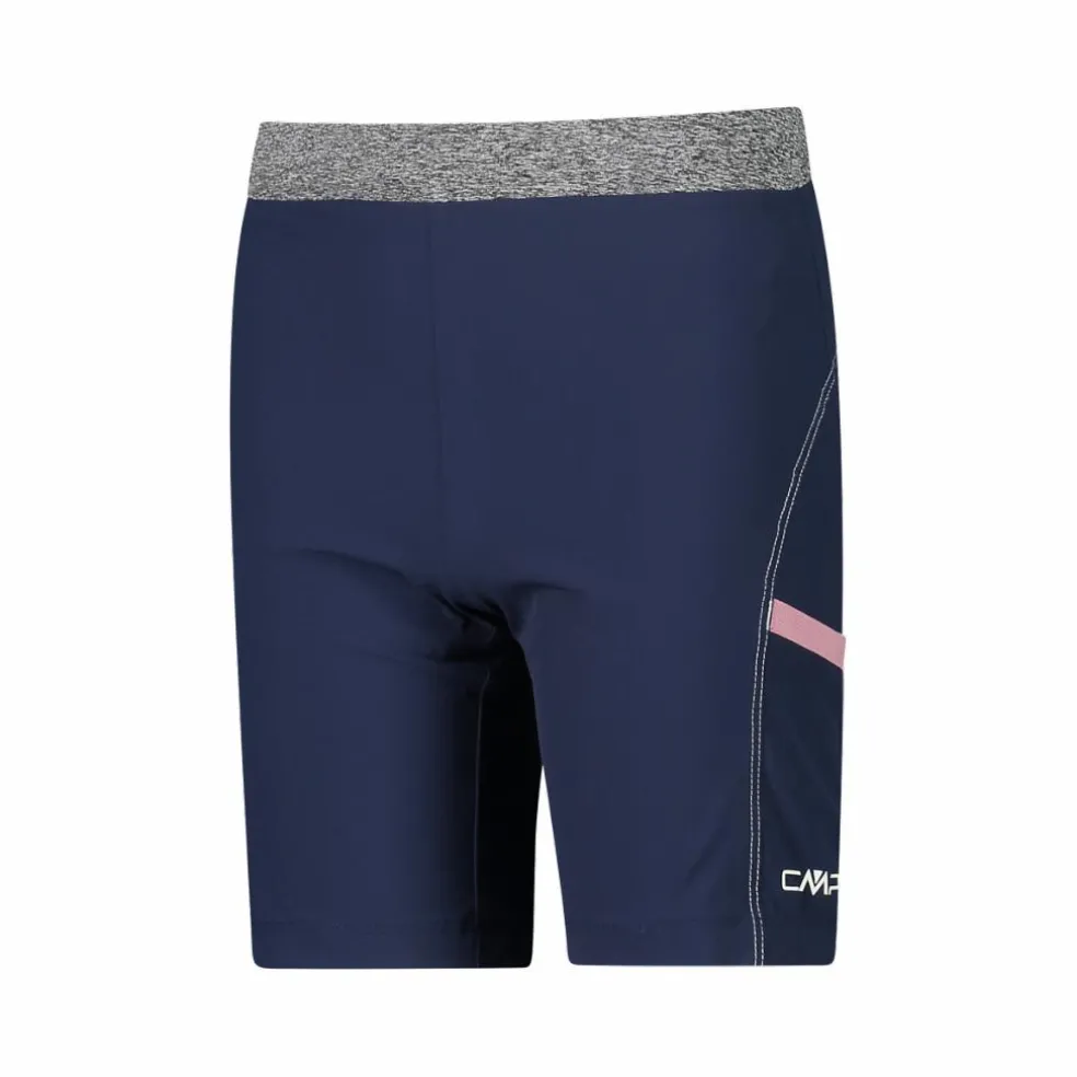 Bermuda trekking in poliestere leggero stretch da bambina
