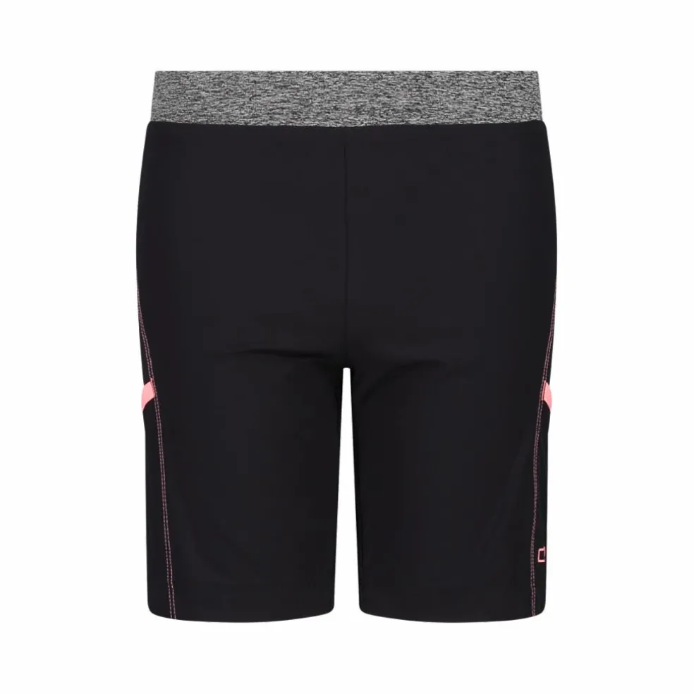 Bermuda trekking in poliestere leggero stretch da bambina