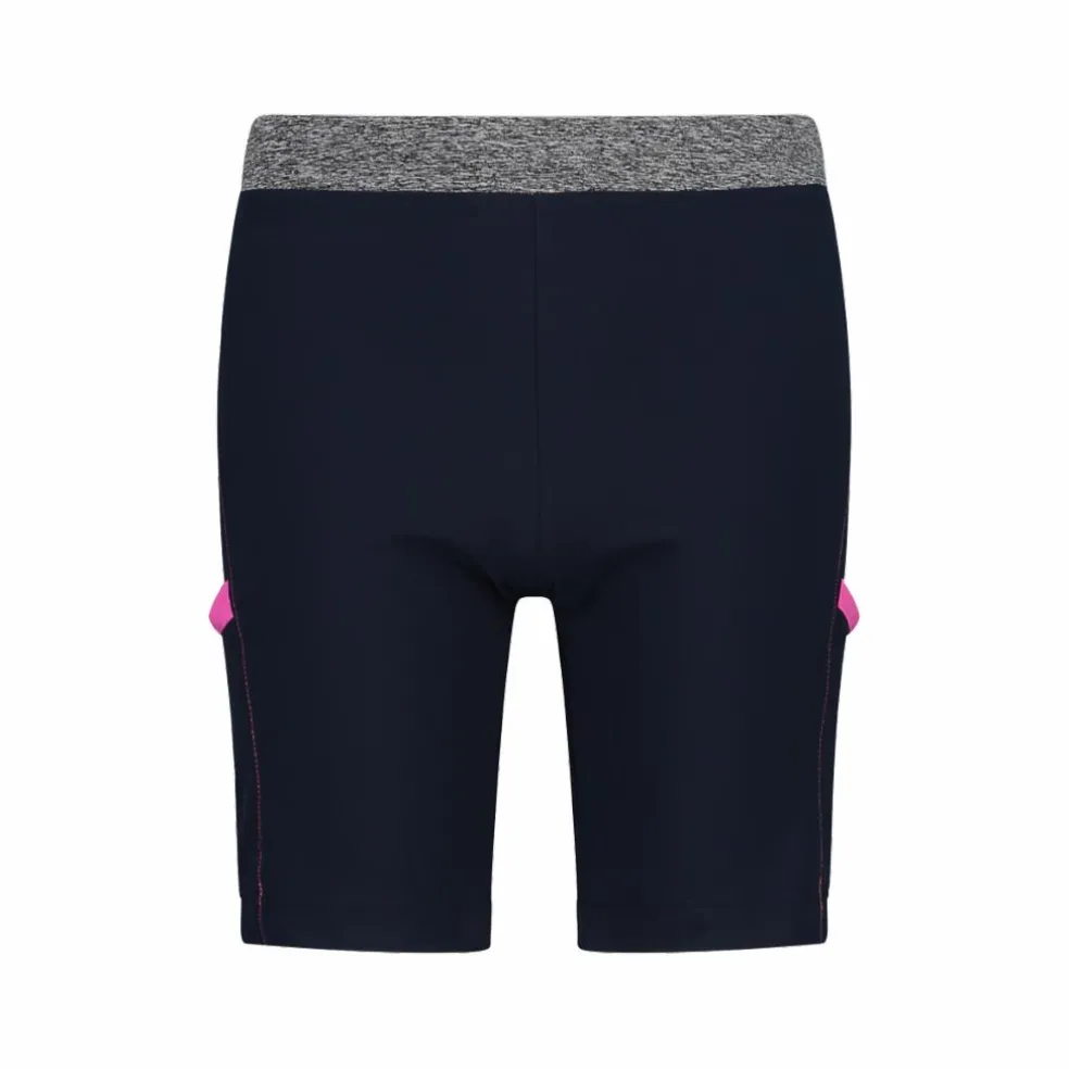 Bermuda trekking in poliestere leggero stretch da bambina
