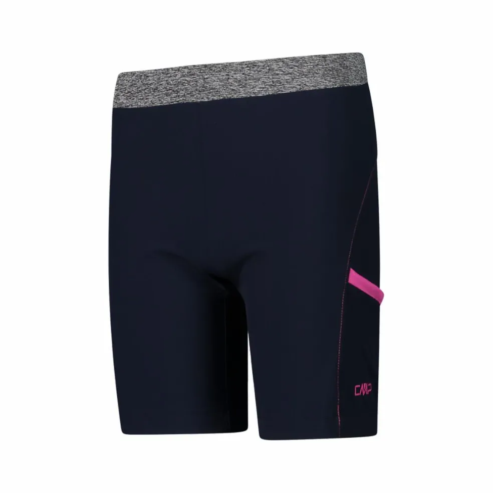 Bermuda trekking in poliestere leggero stretch da bambina