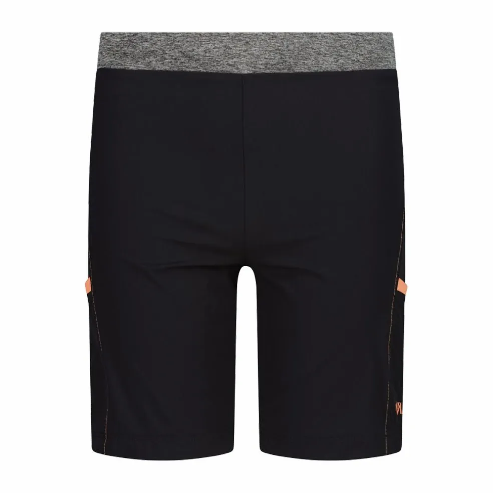 Bermuda trekking in poliestere leggero stretch da bambina