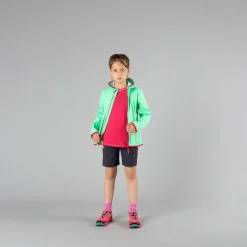 Bermuda trekking in poliestere leggero stretch da bambina