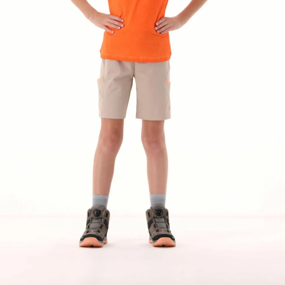 Bermuda trekking in poliestere leggero stretch da bambina