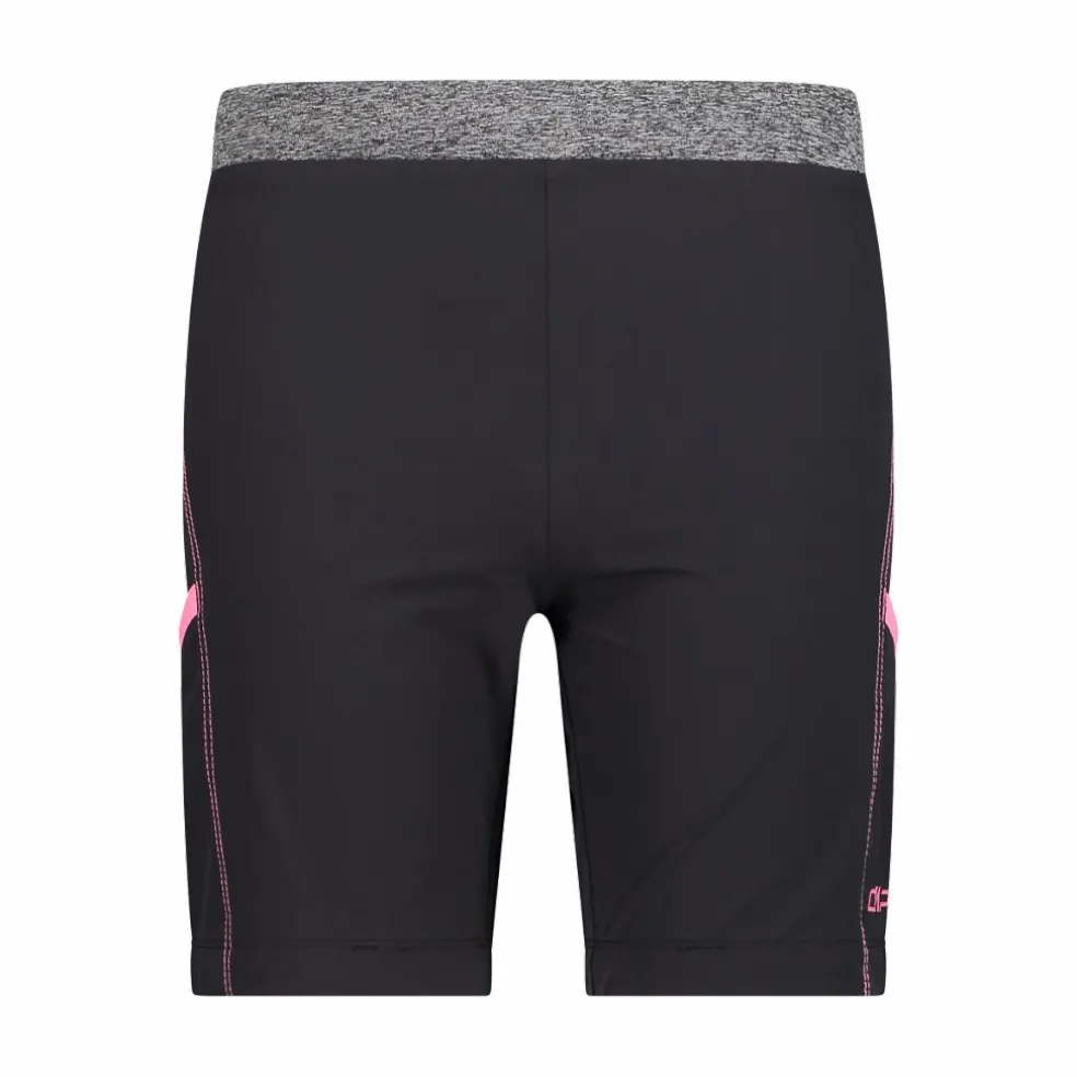 Bermuda trekking in poliestere leggero stretch da bambina