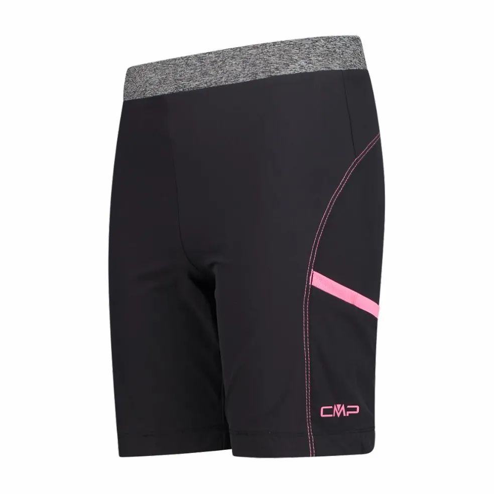 Bermuda trekking in poliestere leggero stretch da bambina