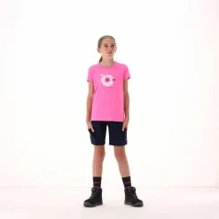 Bermuda trekking in poliestere leggero stretch da bambina