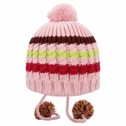 Berretto in maglia da bambino con pon pon