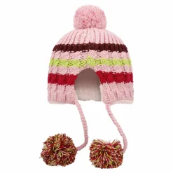 Berretto in maglia da bambino con pon pon