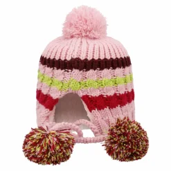 Berretto in maglia da bambino con pon pon
