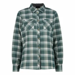 Camicia a manica lunga da donna in poliestere riciclato