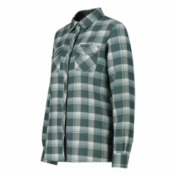 Camicia a manica lunga da donna in poliestere riciclato
