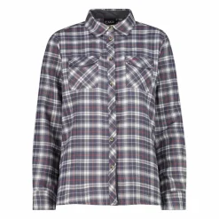 Camicia a manica lunga da donna in poliestere riciclato