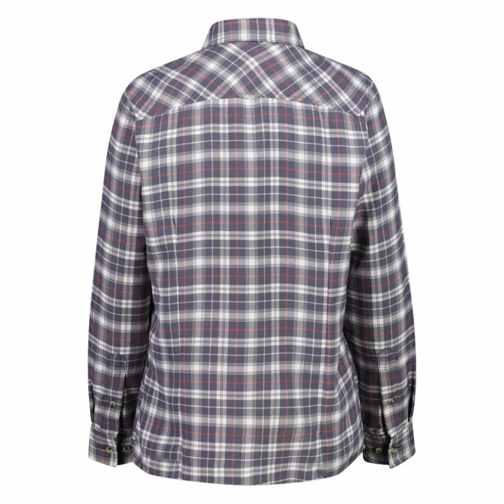 Camicia a manica lunga da donna in poliestere riciclato