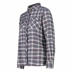 Camicia a manica lunga da donna in poliestere riciclato