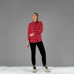 Camicia a manica lunga da donna in poliestere riciclato