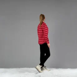 Camicia a manica lunga da donna in poliestere riciclato
