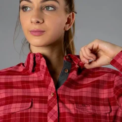 Camicia a manica lunga da donna in poliestere riciclato