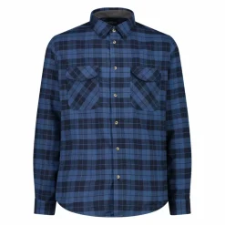 Camicia a manica lunga da uomo in poliestere riciclato