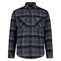 Camicia a manica lunga da uomo in poliestere riciclato