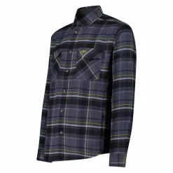 Camicia a manica lunga da uomo in poliestere riciclato
