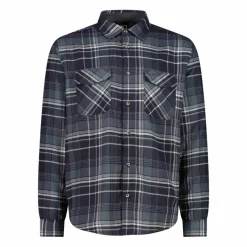 Camicia a manica lunga da uomo in poliestere riciclato
