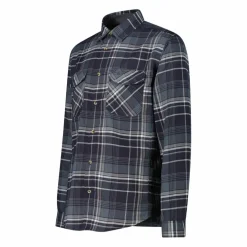 Camicia a manica lunga da uomo in poliestere riciclato