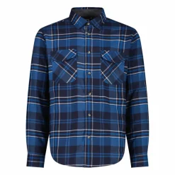 Camicia a manica lunga da uomo in poliestere riciclato