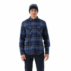 Camicia a manica lunga da uomo in poliestere riciclato