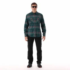 Camicia a manica lunga da uomo in poliestere riciclato