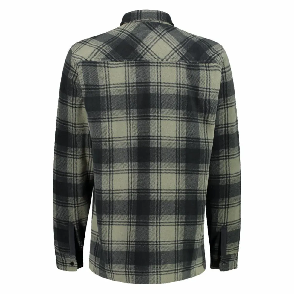 Camicia a manica lunga in pile stampato da uomo