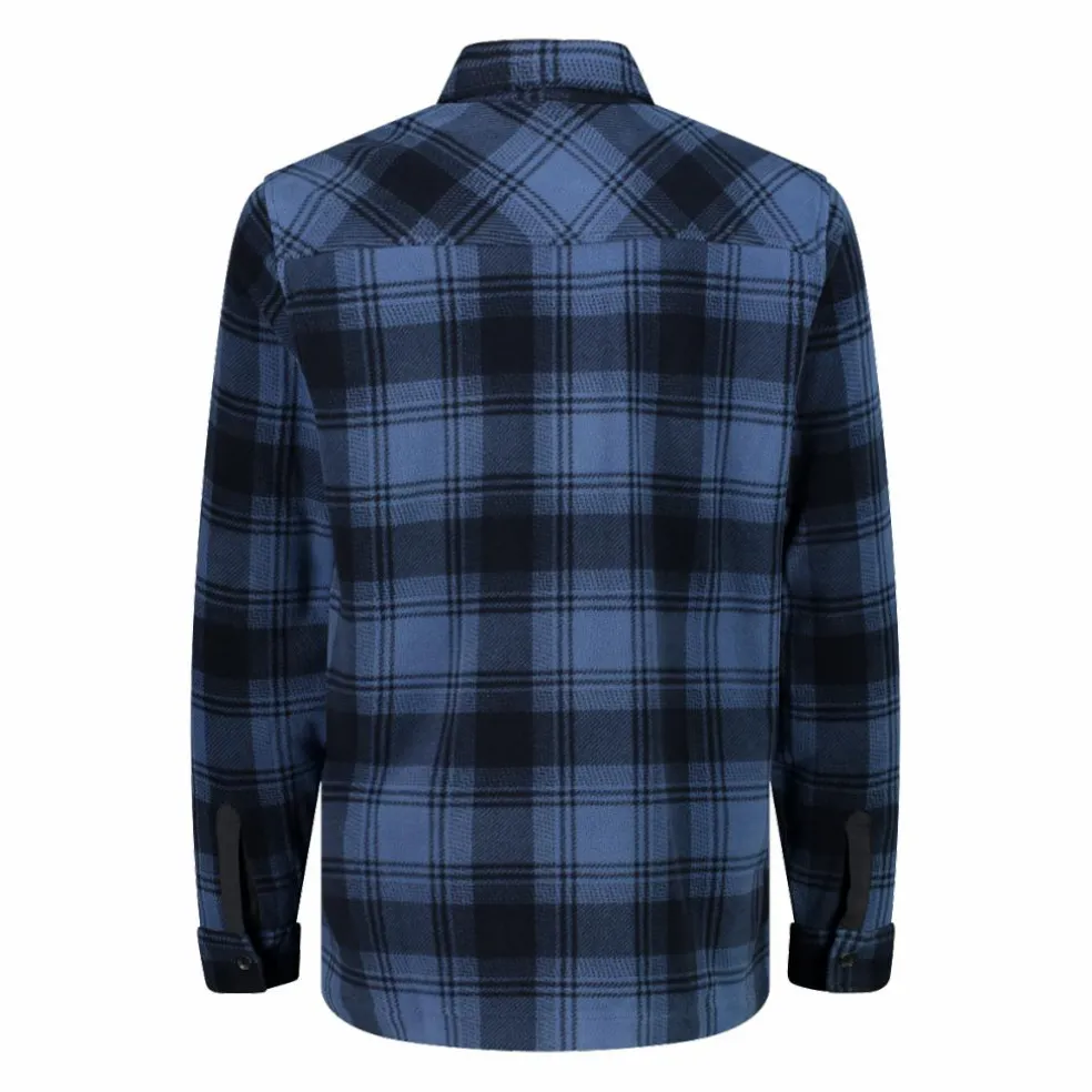 Camicia a manica lunga in pile stampato da uomo