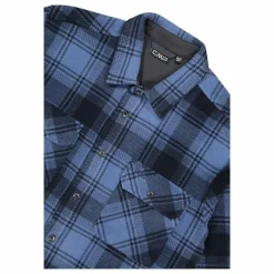 Camicia a manica lunga in pile stampato da uomo