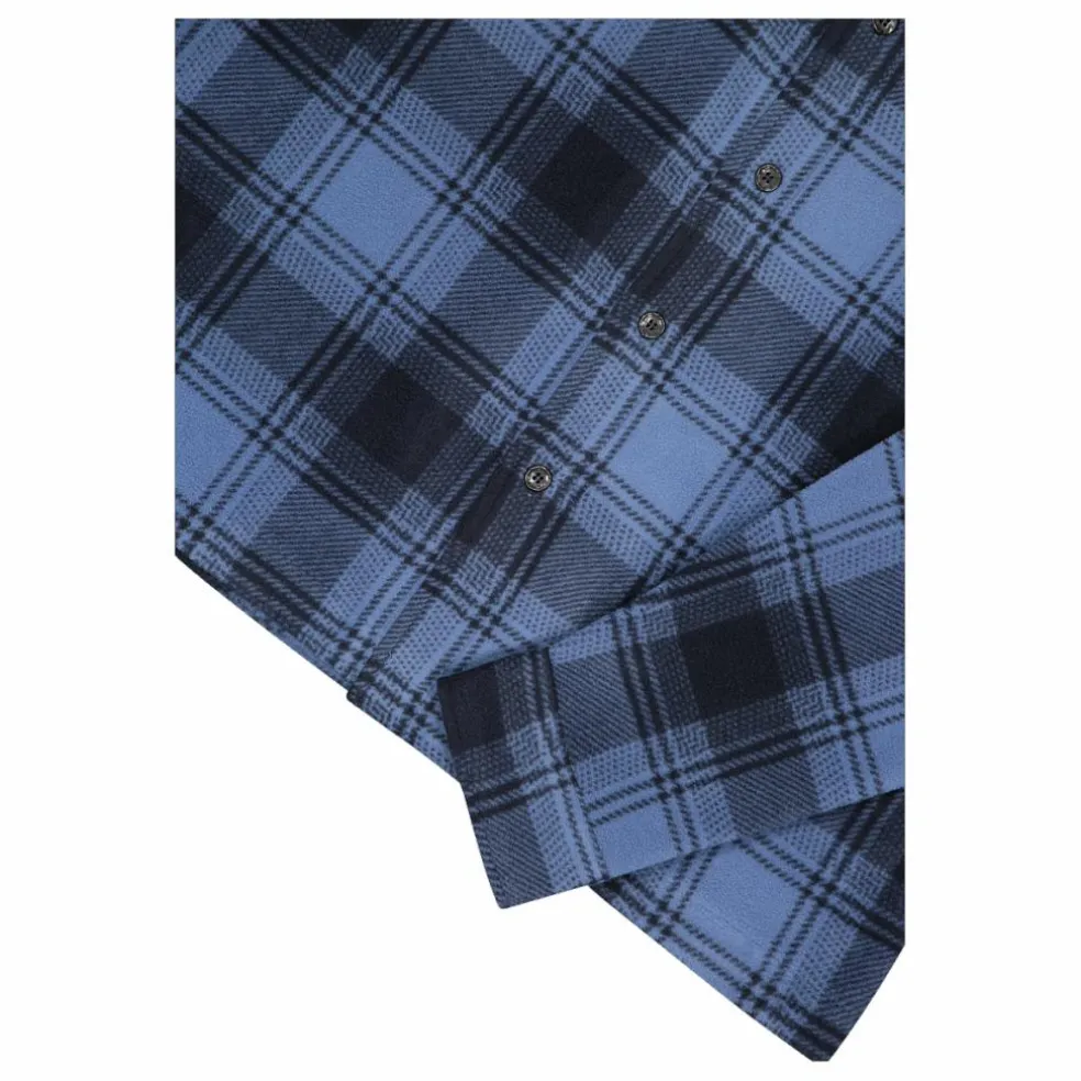 Camicia a manica lunga in pile stampato da uomo