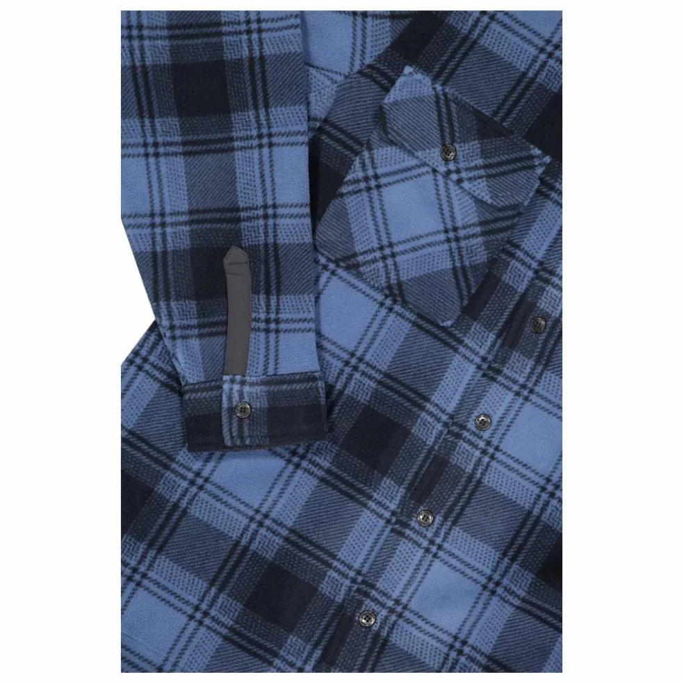 Camicia a manica lunga in pile stampato da uomo