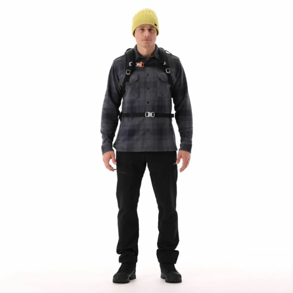 Camicia a manica lunga in pile stampato da uomo