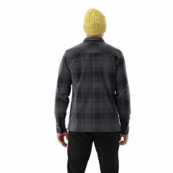 Camicia a manica lunga in pile stampato da uomo