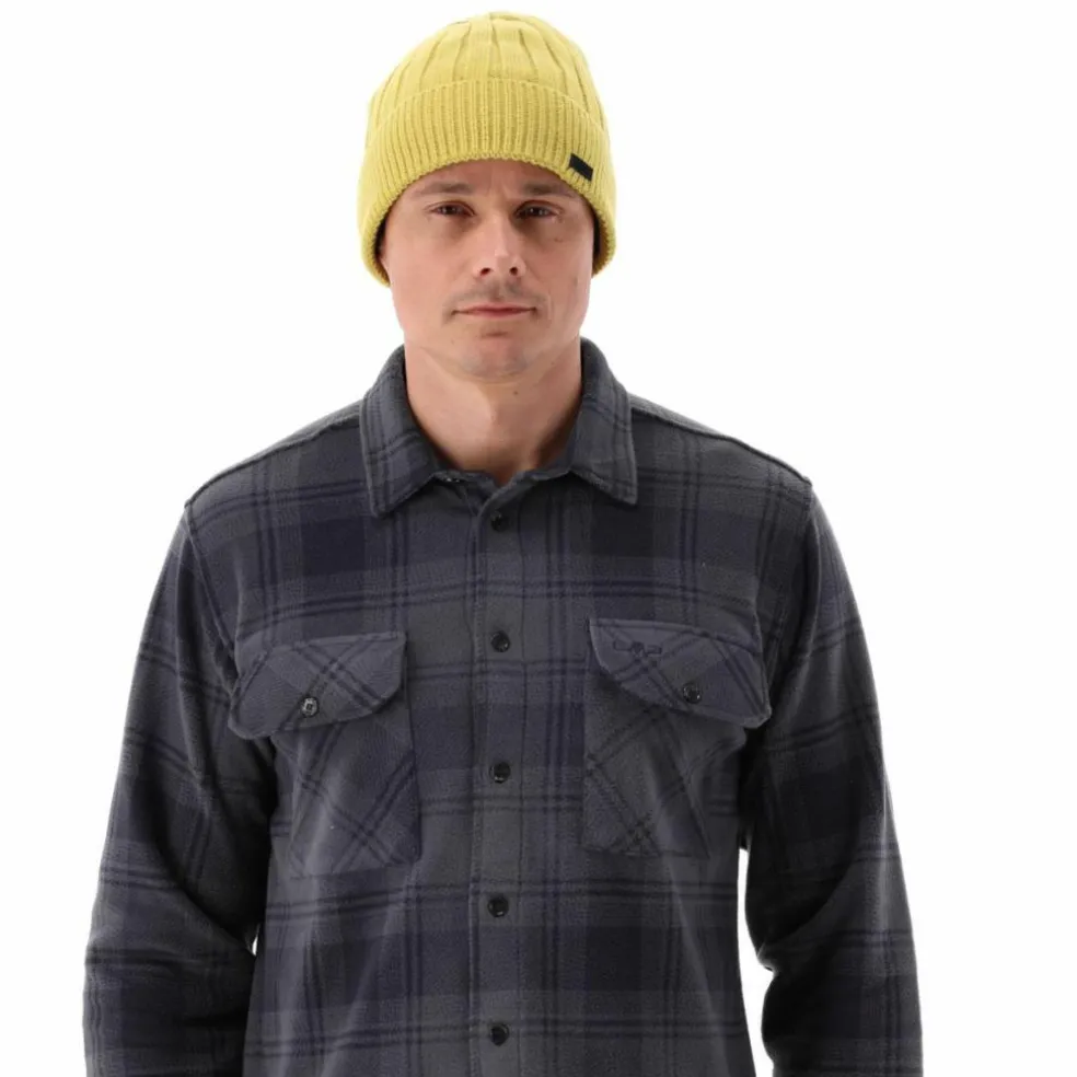 Camicia a manica lunga in pile stampato da uomo