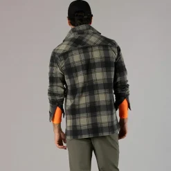 Camicia a manica lunga in pile stampato da uomo