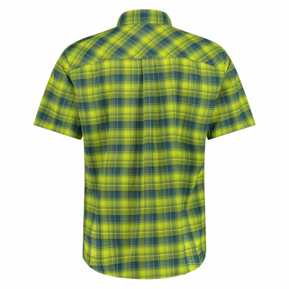 Camicia a maniche corte con fantasia Check da Uomo