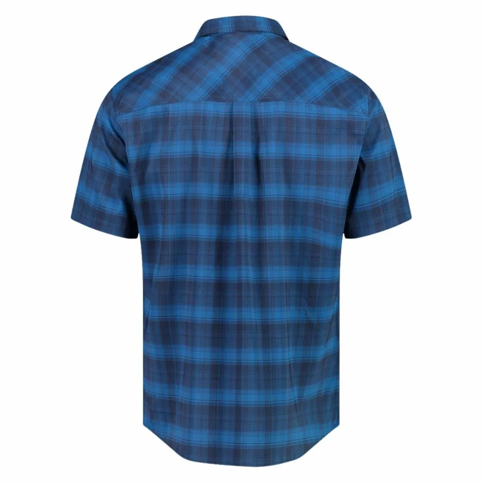 Camicia a maniche corte con fantasia Check da Uomo
