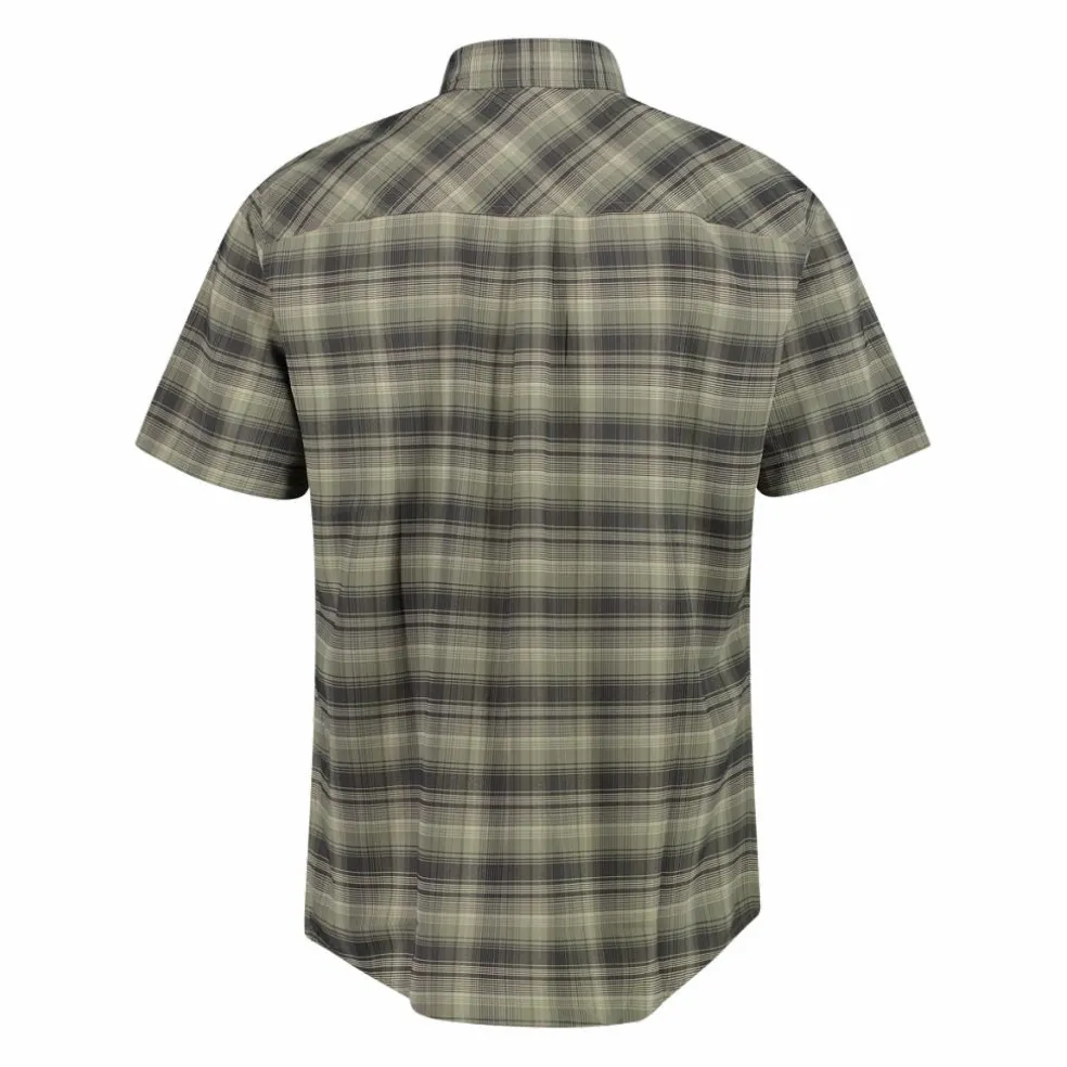 Camicia a maniche corte con fantasia Check da Uomo