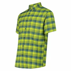 Camicia a maniche corte con fantasia Check da Uomo