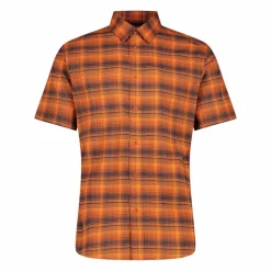 Camicia a maniche corte con fantasia Check da Uomo