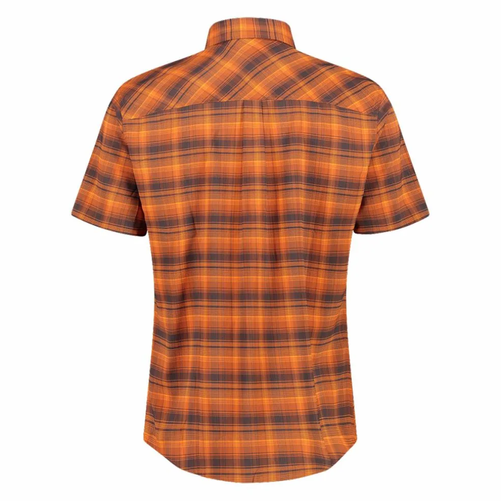 Camicia a maniche corte con fantasia Check da Uomo