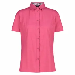 Camicia da donna a maniche corte in misto cotone