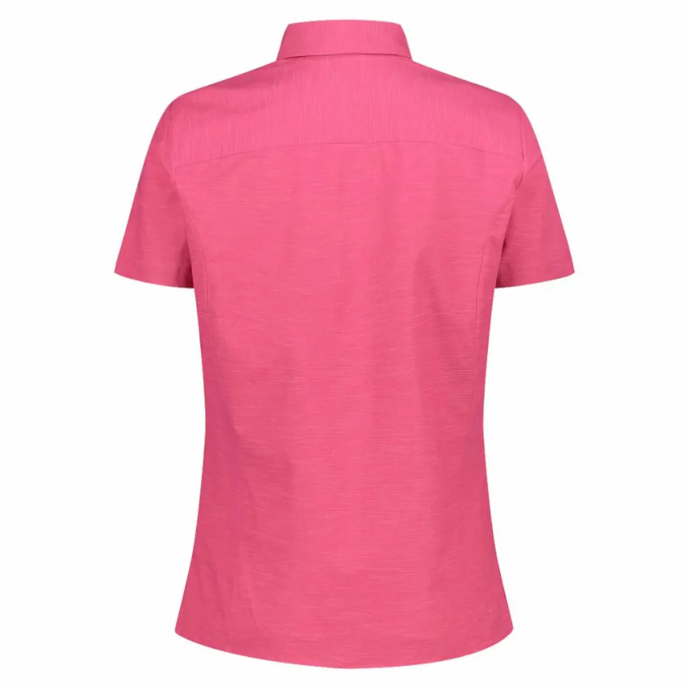 Camicia da donna a maniche corte in misto cotone