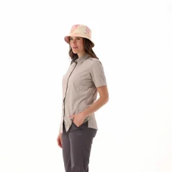 Camicia da donna a maniche corte in misto cotone