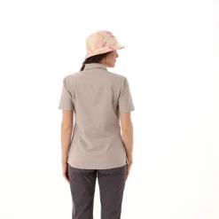 Camicia da donna a maniche corte in misto cotone